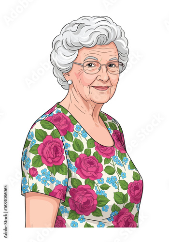 Portrait of a kind elderly woman