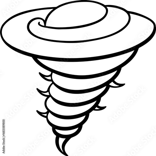 Spiraling Storm Abstract Vector