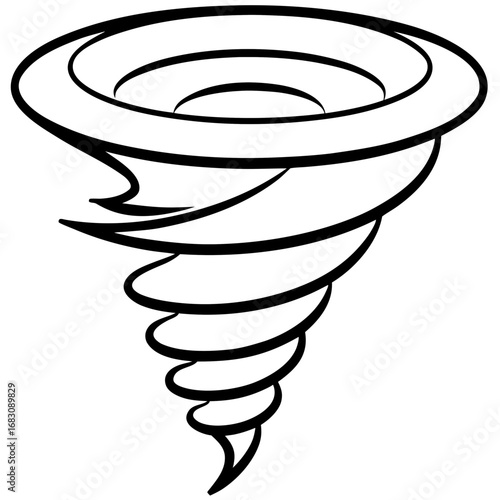 Spiraling Storm Abstract Vector