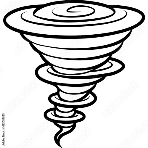 Spiraling Storm Abstract Vector