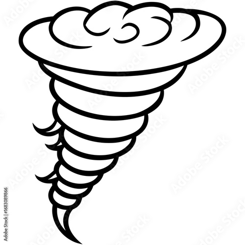 Spiraling Storm Abstract Vector