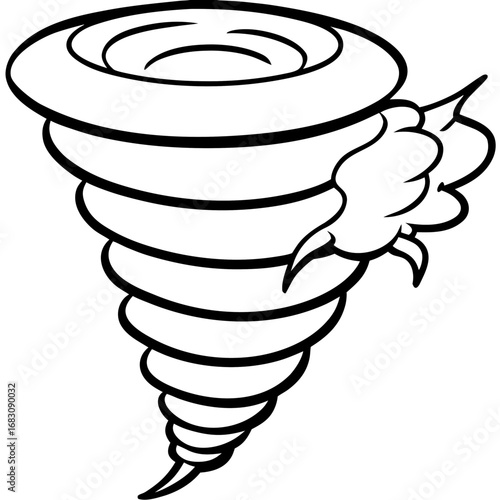 Spiraling Storm Abstract Vector
