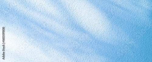 Foto Shadows from a tree branch on a blue textured wall