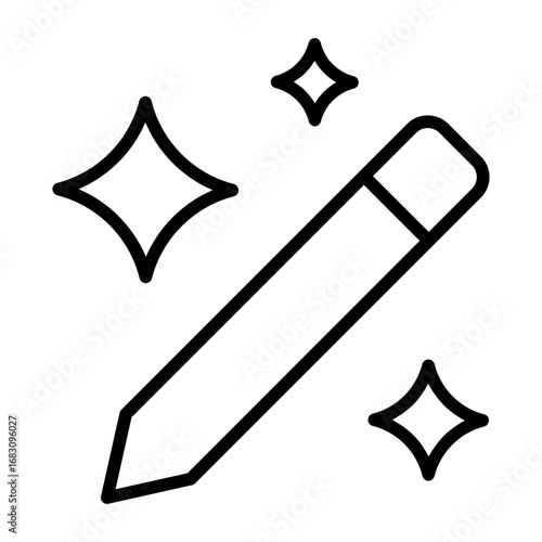 Ai pencil generator icon