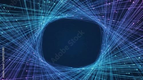 Abstract Light Tunnel with Particles 4k video