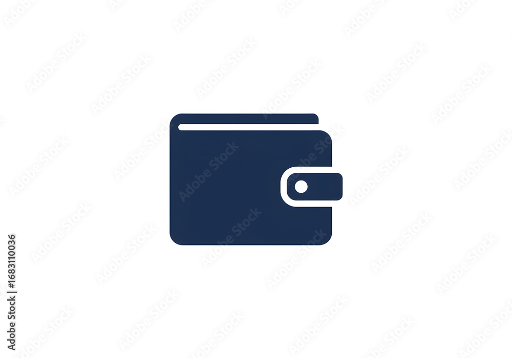 Fototapeta premium Blue wallet icon isolated on transparent background