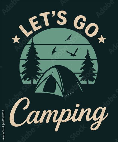 Forest tent sunset birds stars camping trees