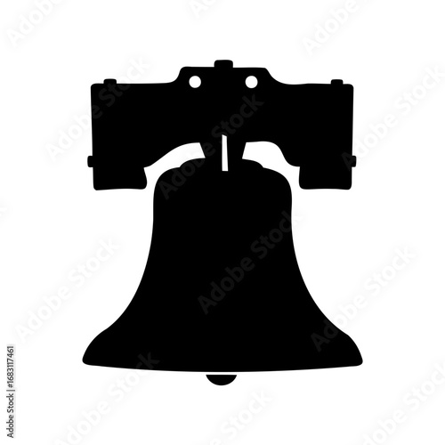 Silhouette of the Liberty Bell, a symbol of American Independence and freedom