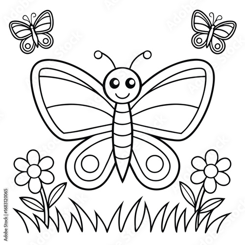 Cheerful cartoon style illustration of a friend isolated on white background