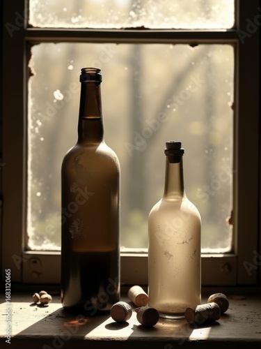 Old Bottles Still Life