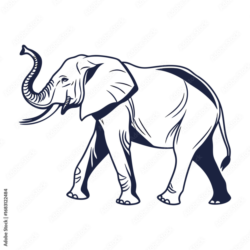 Fototapeta premium vector illustration of an elephant
