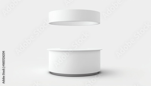 Wallpaper Mural White blan exhibit promotional counter advertising POS POI PVC booth, Retail Trade Stand Isolated on the white background. Mock Up Template For Your Design Torontodigital.ca