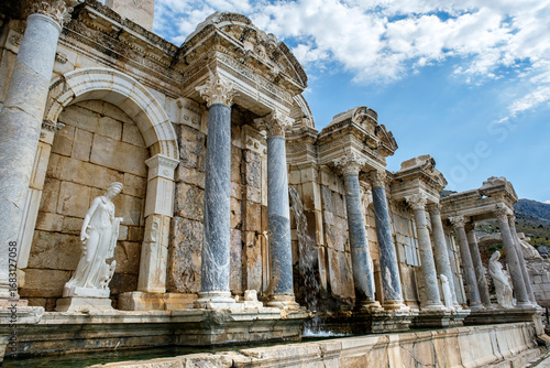 Antonin Fountain in the ancient city of Sagalassos in Aglasun district of Burdur province in Turkey