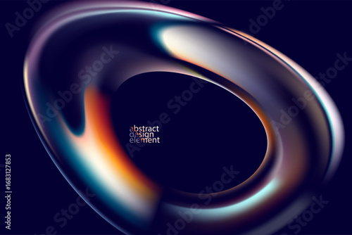 Abstract background of luminescent glass bubbles. Luminescent round form.
