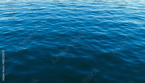 Subtle ripples on a calm, deep blue lake surface,  tranquil,  backdrop