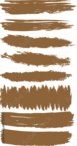 Vector illustration set of blank old paper banner borders with dirty texture and torn edges