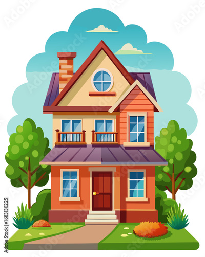 House, white background