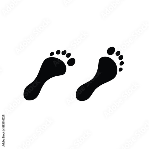 foot print icon isolated on white background from baby shower collection. trendy foot print icons and modern foot print symbols for logos, web, apps, UI. simple print foot sign icon.