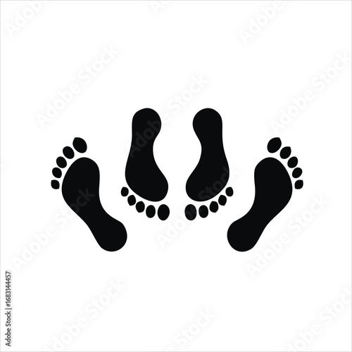 foot print icon isolated on white background from baby shower collection. trendy foot print icons and modern foot print symbols for logos, web, apps, UI. simple print foot sign icon.