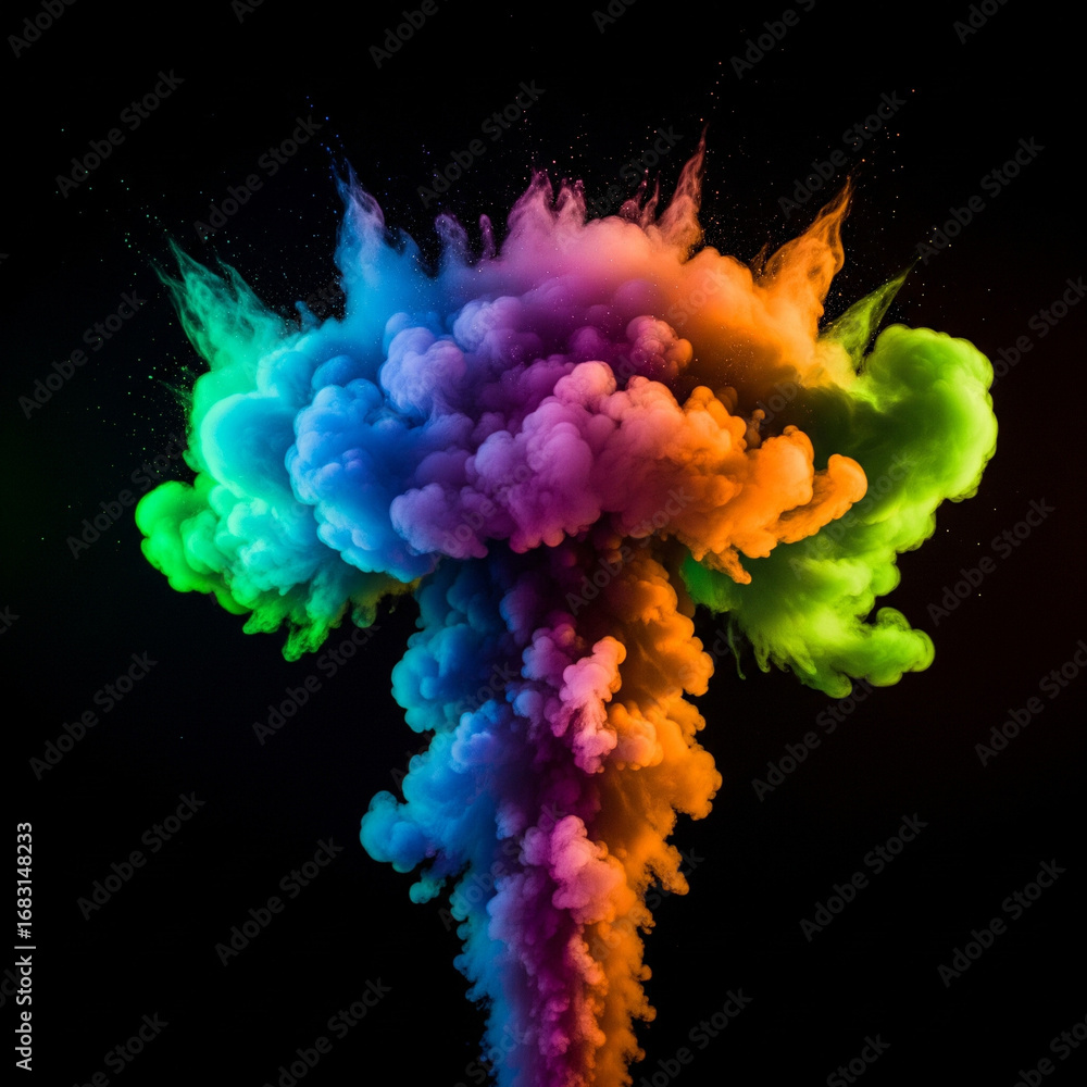 Fototapeta premium colored smoke explosion