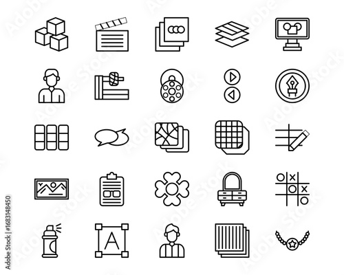  Art and Craft Supplies Icons