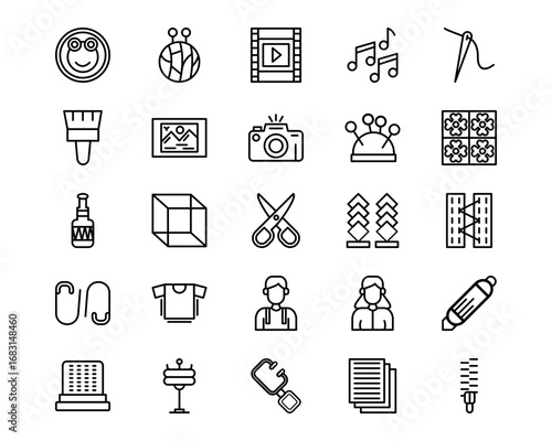  Art and Craft Supplies Icons
