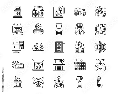 Retro Line Icons
