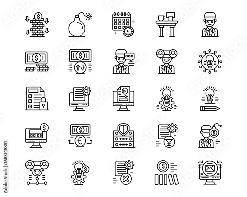 Crisis Management Vector Icons