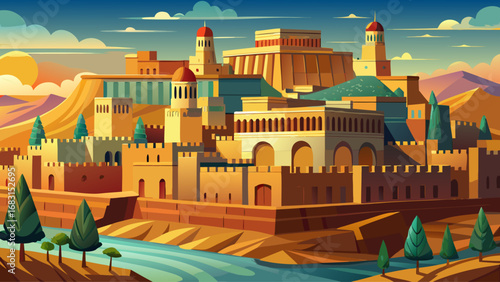 The Citadel of Erbil in Iraq stands proudly with layered history, mudbrick walls, traditional courtyards, and urban heritage reflecting thousands of years of continuous settlement in Mesopotamia.