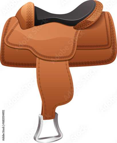 vector illustration of cowboy seat