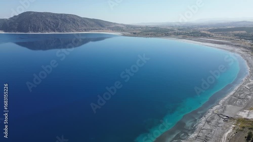 Wallpaper Mural Lake Salda, with its blue water and white shores, resembles the Maldives Islands in Turkey. (Salda gölü, Türkiye). Torontodigital.ca