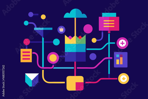 a vibrant and abstract representation of digital d