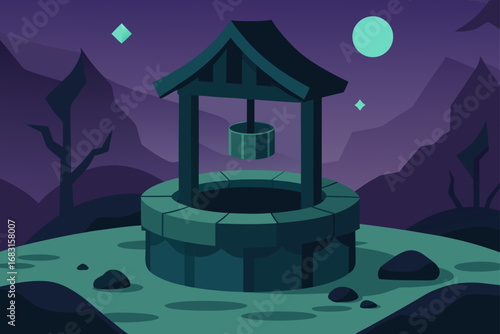 a mysterious and ancient well in a forgotten villa