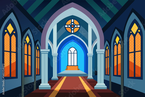 a grand and historic cathedral interior with stain