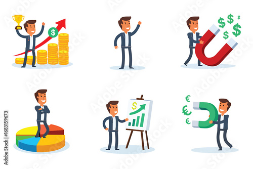Business Growth and Financial Success Icons