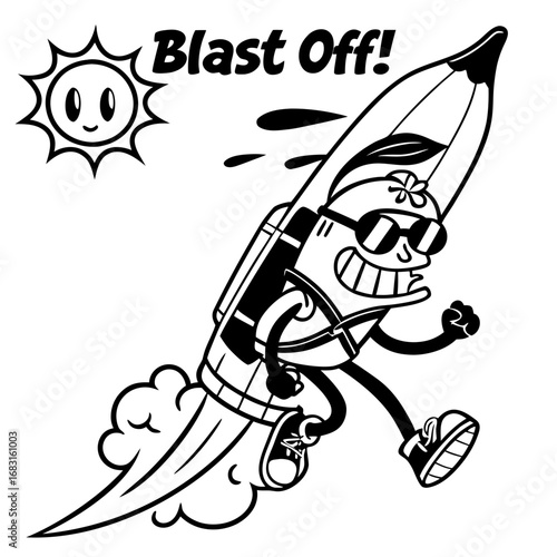 cartoon rocket