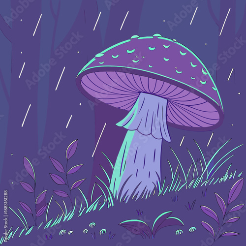 mushrooms in the forest