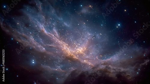 Wallpaper Mural The starry sky is brilliant, and the Milky Way is clearly visible Torontodigital.ca