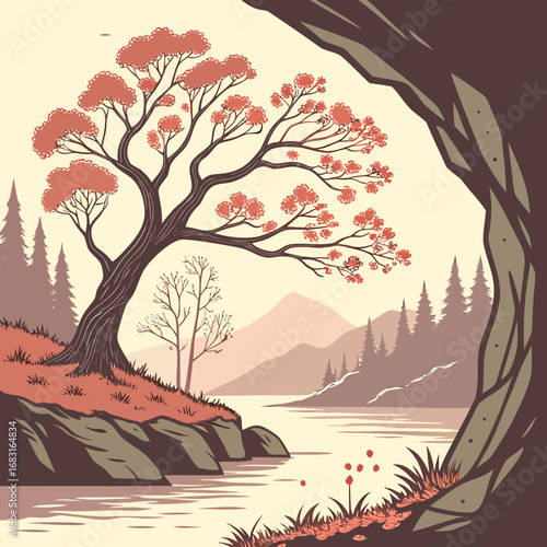 autumn landscape with trees