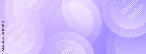 Abstract Purple Banner Background with Overlapping Circles and Gradient for Modern Design