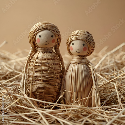 Eco-Friendly Straw Dolls with Sustainable Handmade Craft 