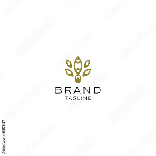 sophisticated and modern abstract wellness and  beauty logo design template