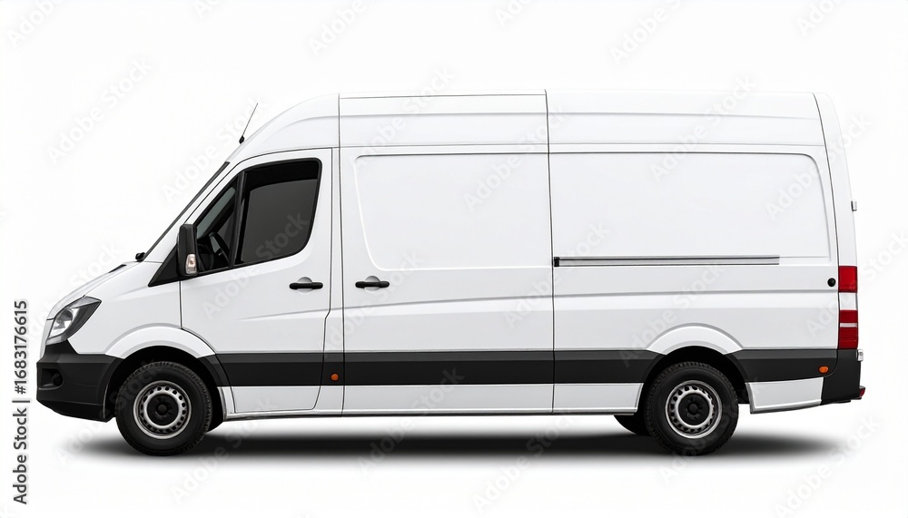 Fototapeta premium white delivery van