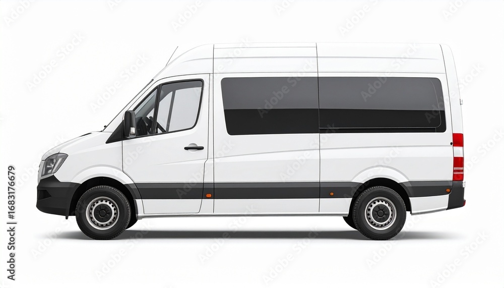 Naklejka premium white delivery van