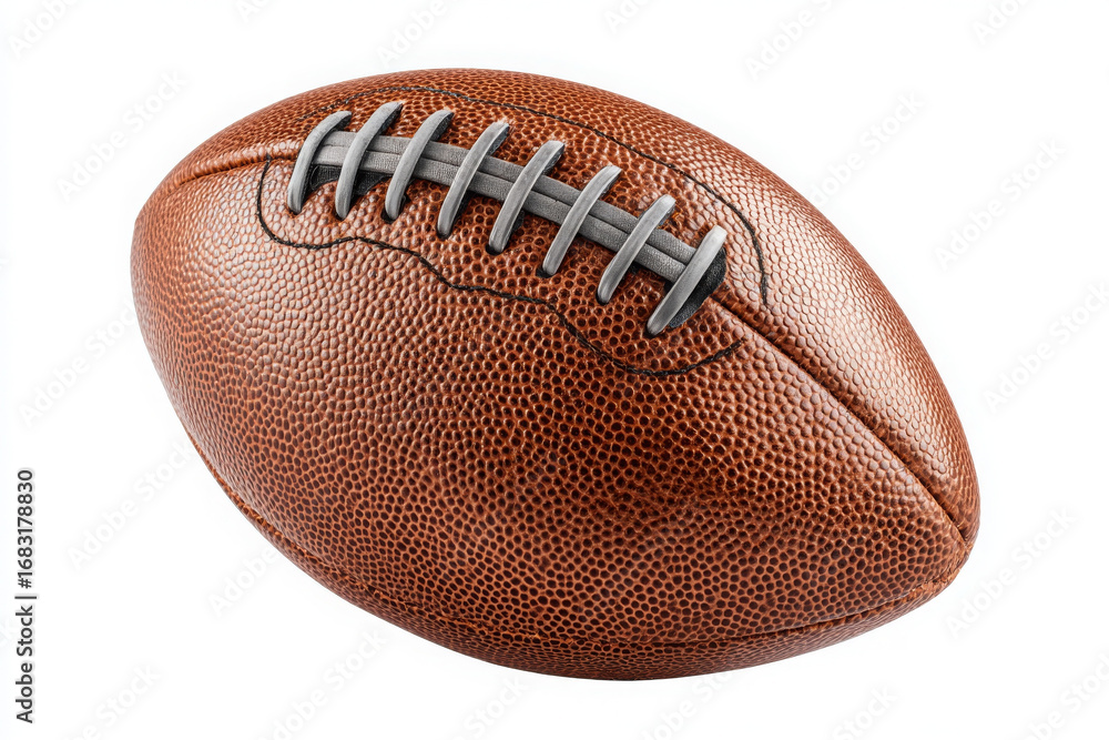 Fototapeta premium Brown leather American football, ready for an exciting and thrilling sports competition