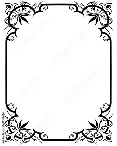 frame with floral ornament
