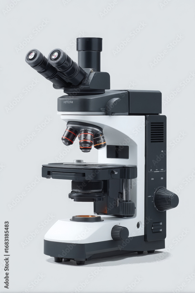 Fototapeta premium Modern digital laboratory microscope offers exciting precision for scientific research