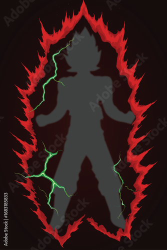 Unleashed Power effect anime Charged Up special effect, anime effect with lightning