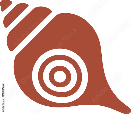 Conch Shell Icon Illustration Design for Religious Ceremony Symbol