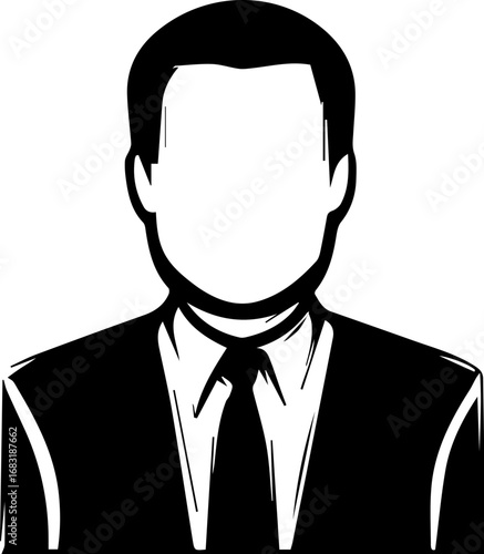 Man wearing a suit and tie with a tie that is tied in a Windsor knot. The man is wearing a black suit and a white shirt